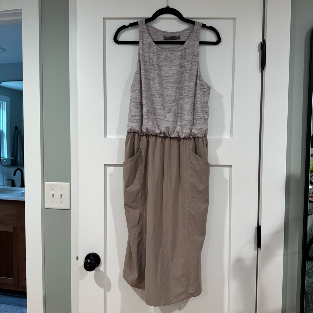 Prana Gray and Tan Dress